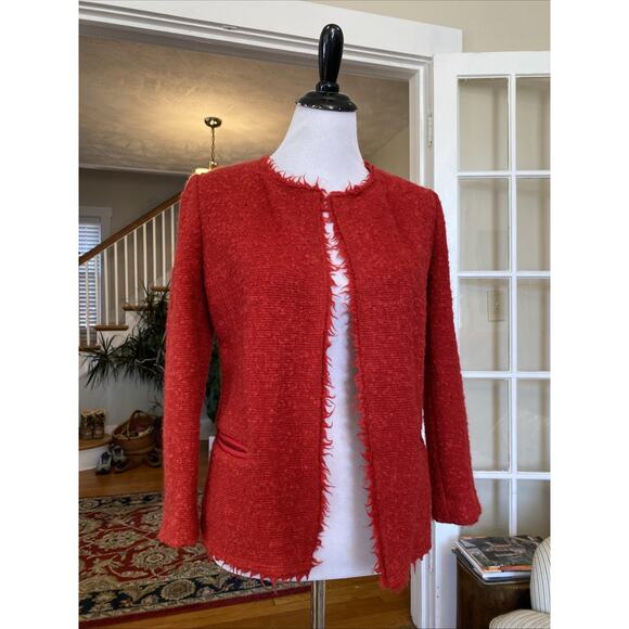 Isabel Marant Wool Mohair Blend Boucle Tweed Jacket Blazer Size 36 Poland - Picture 6 of 16